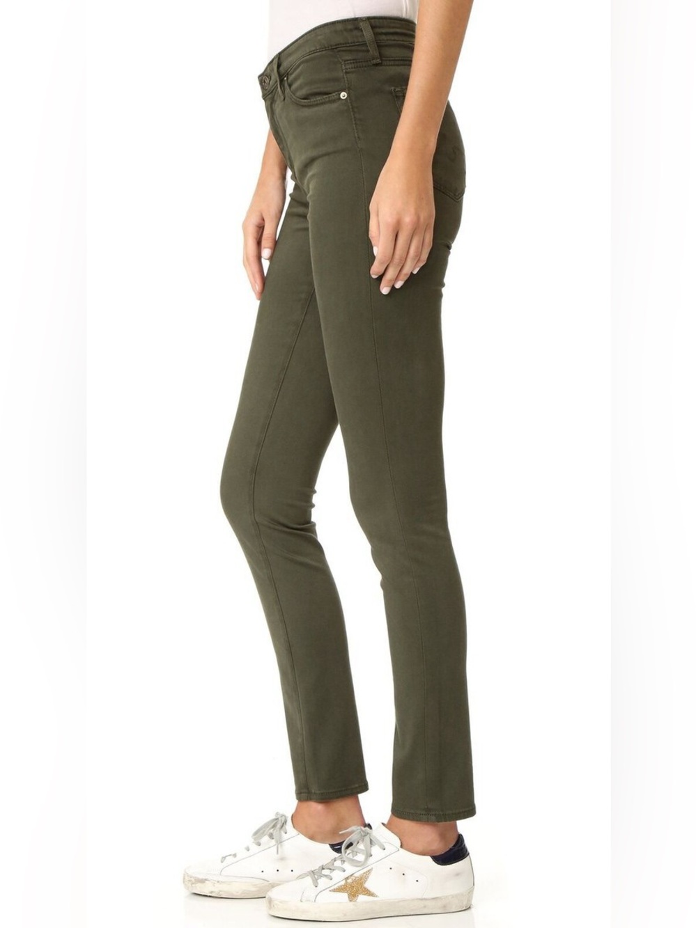 AG Adriano Goldschmied Cigarette Leg Jeans in Olive